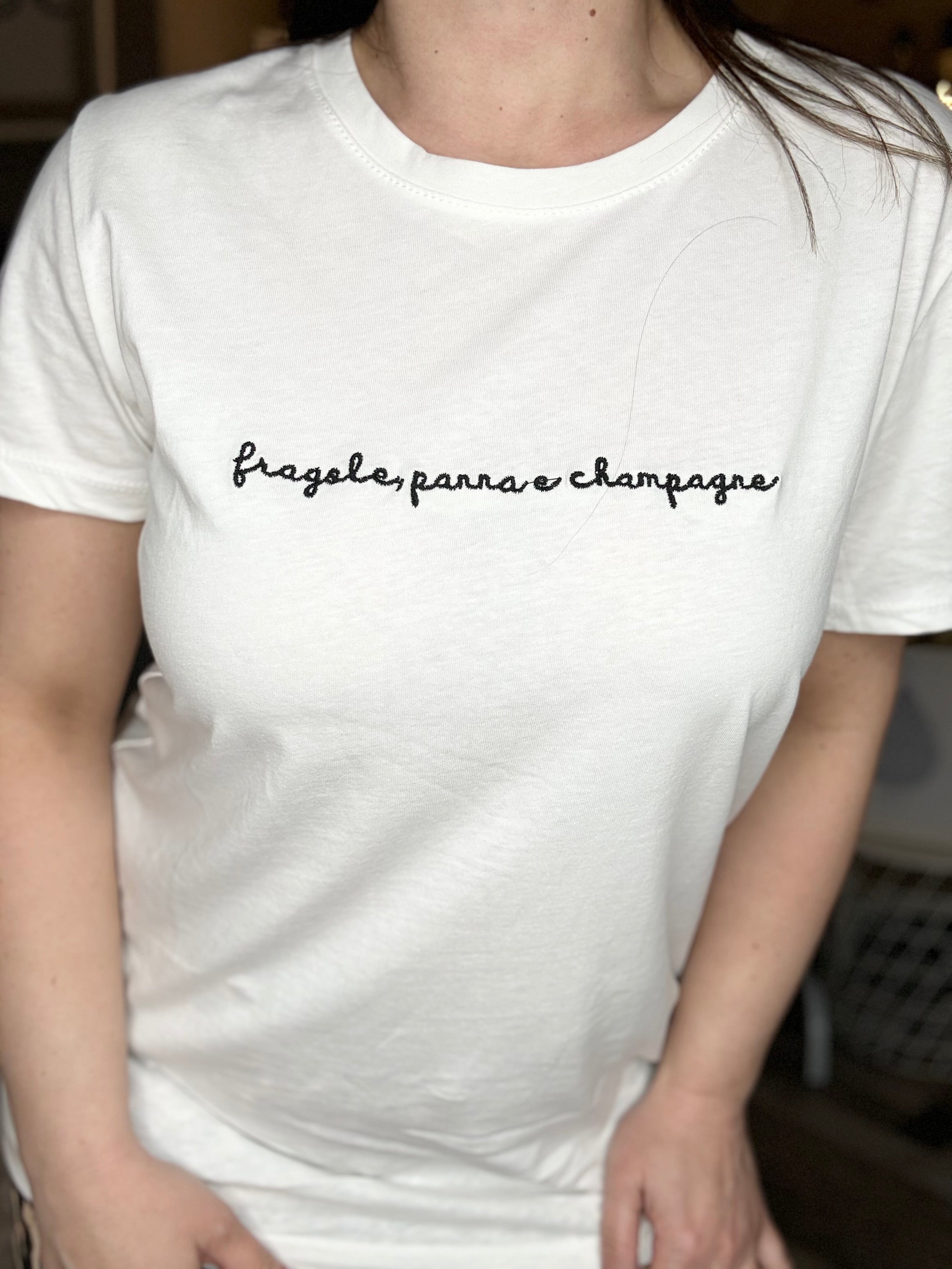 T-shirt Fragola, Panna e Champagne