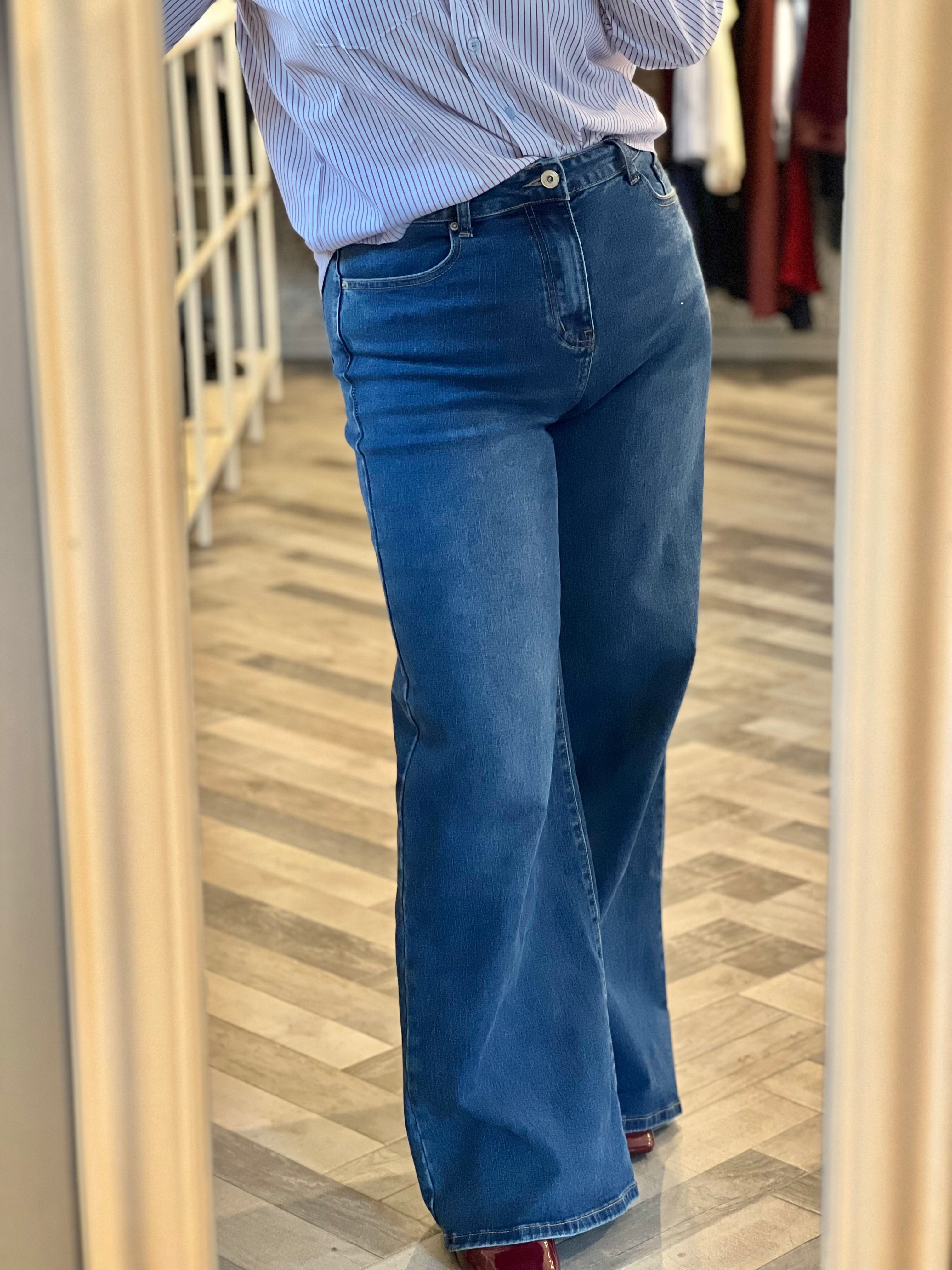 Jeans a palazzo elasticizzato