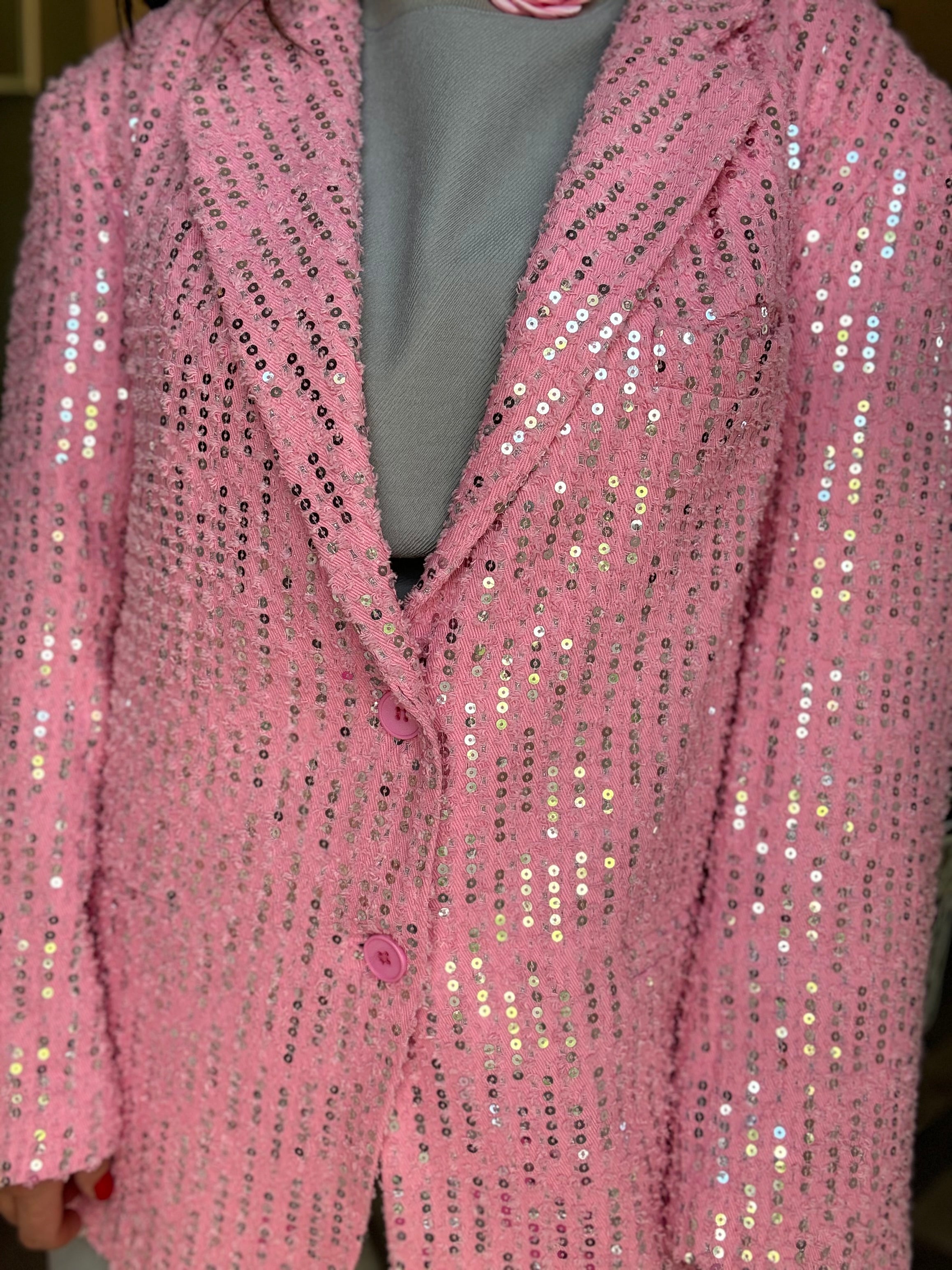 Lumina blazer tweed paillettes