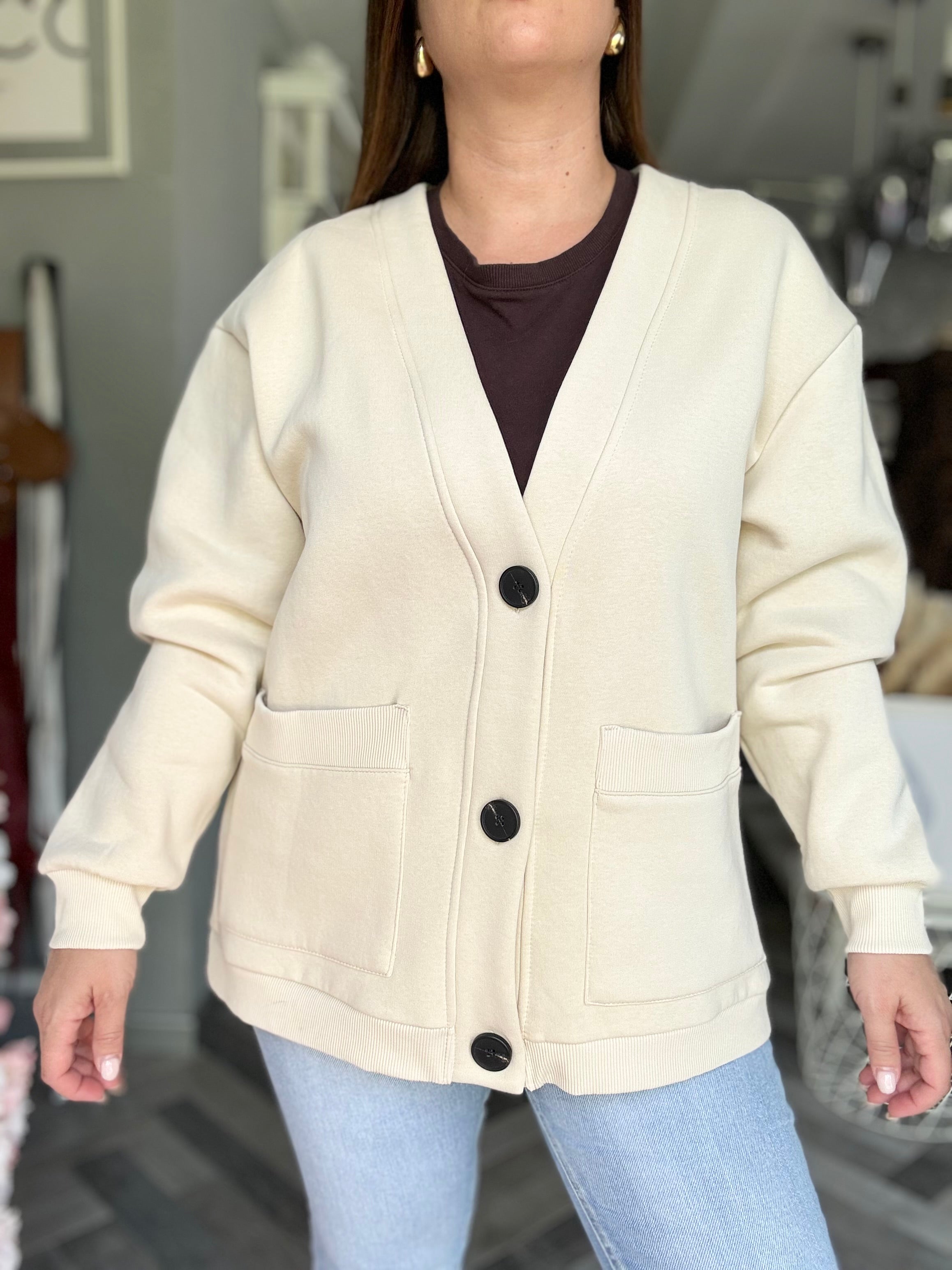 Lumina cardigan felpato