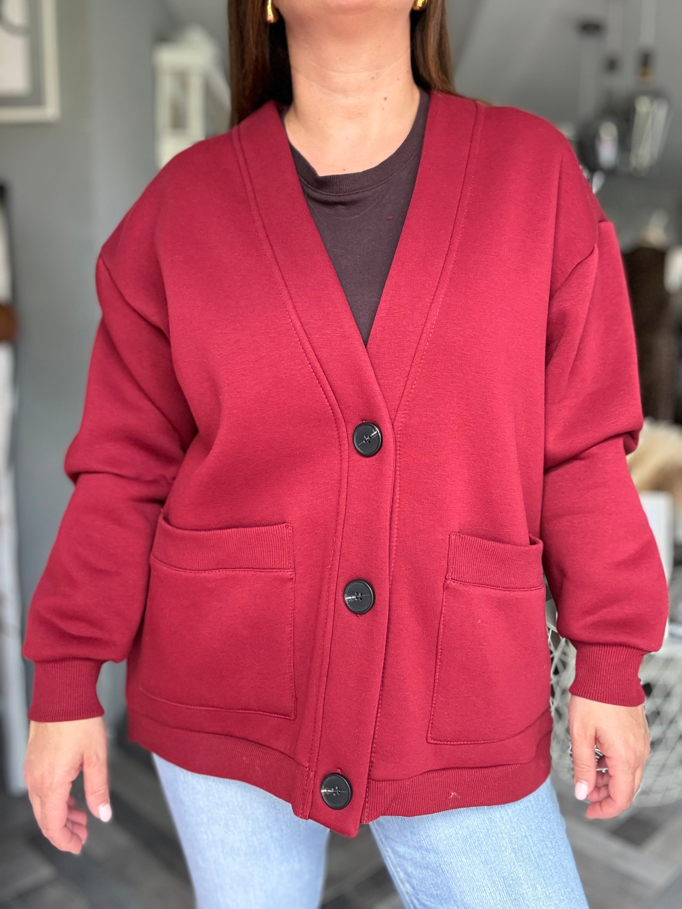 Lumina cardigan felpato