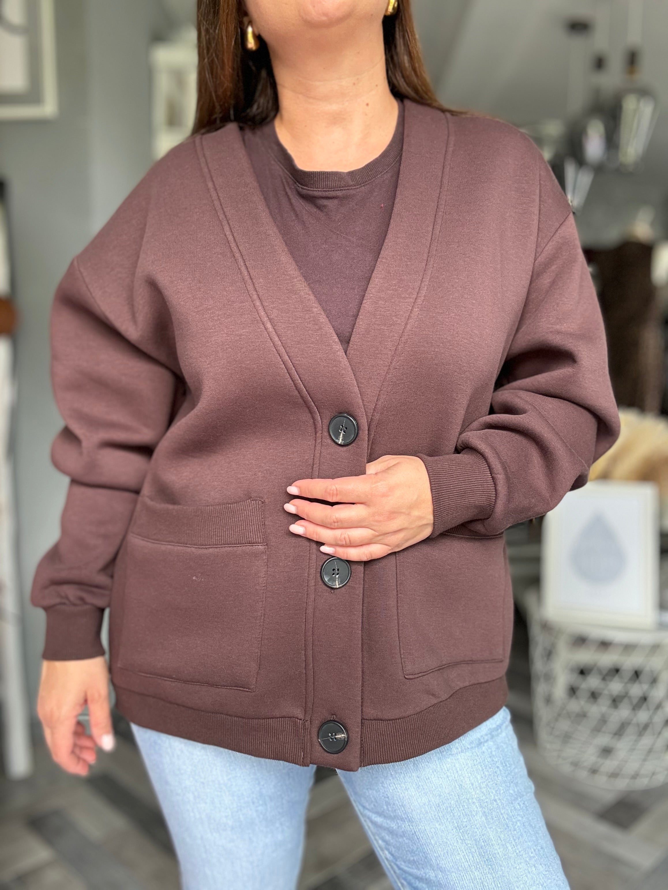 Lumina cardigan felpato