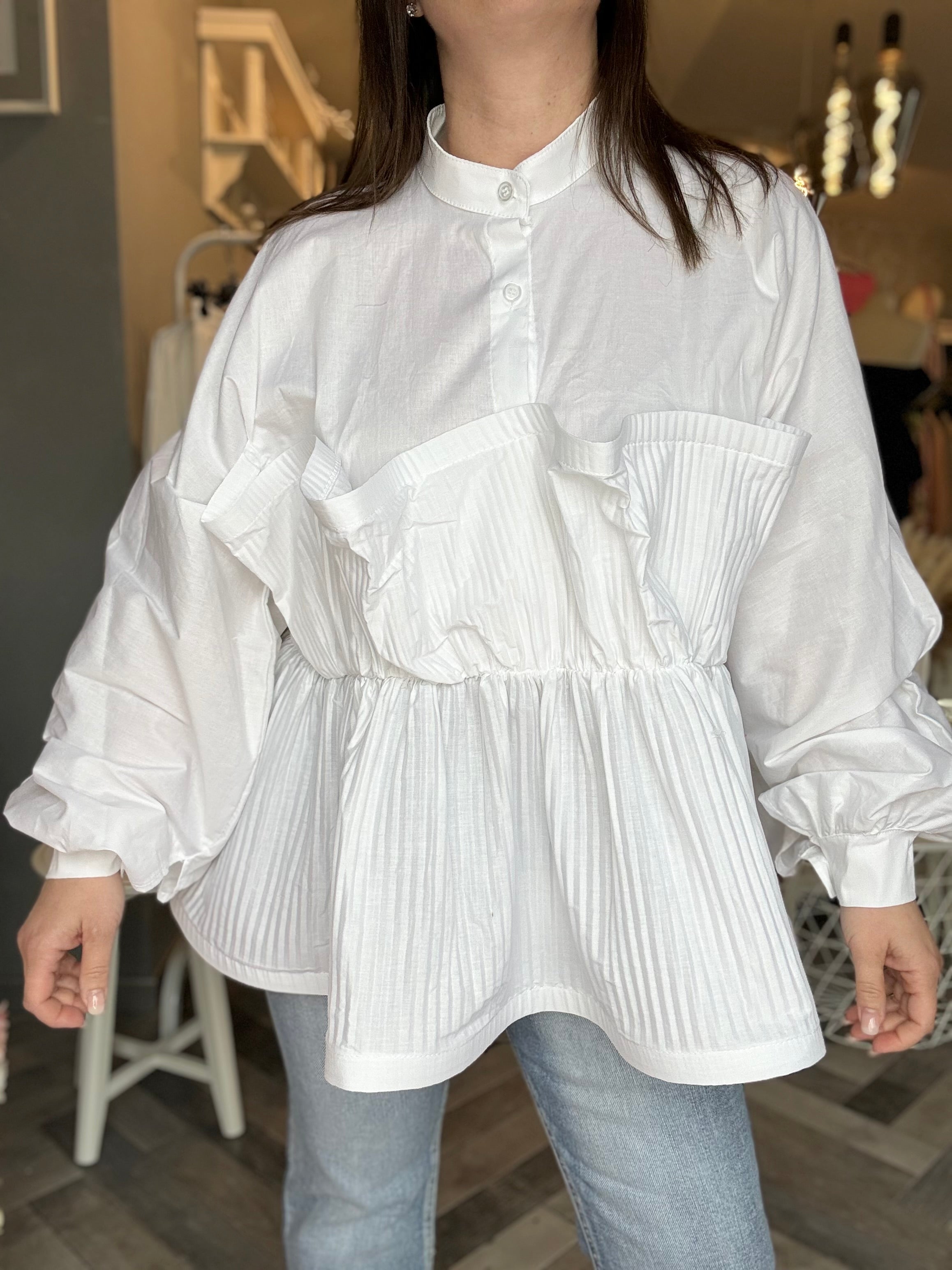 Blusa camicia volants