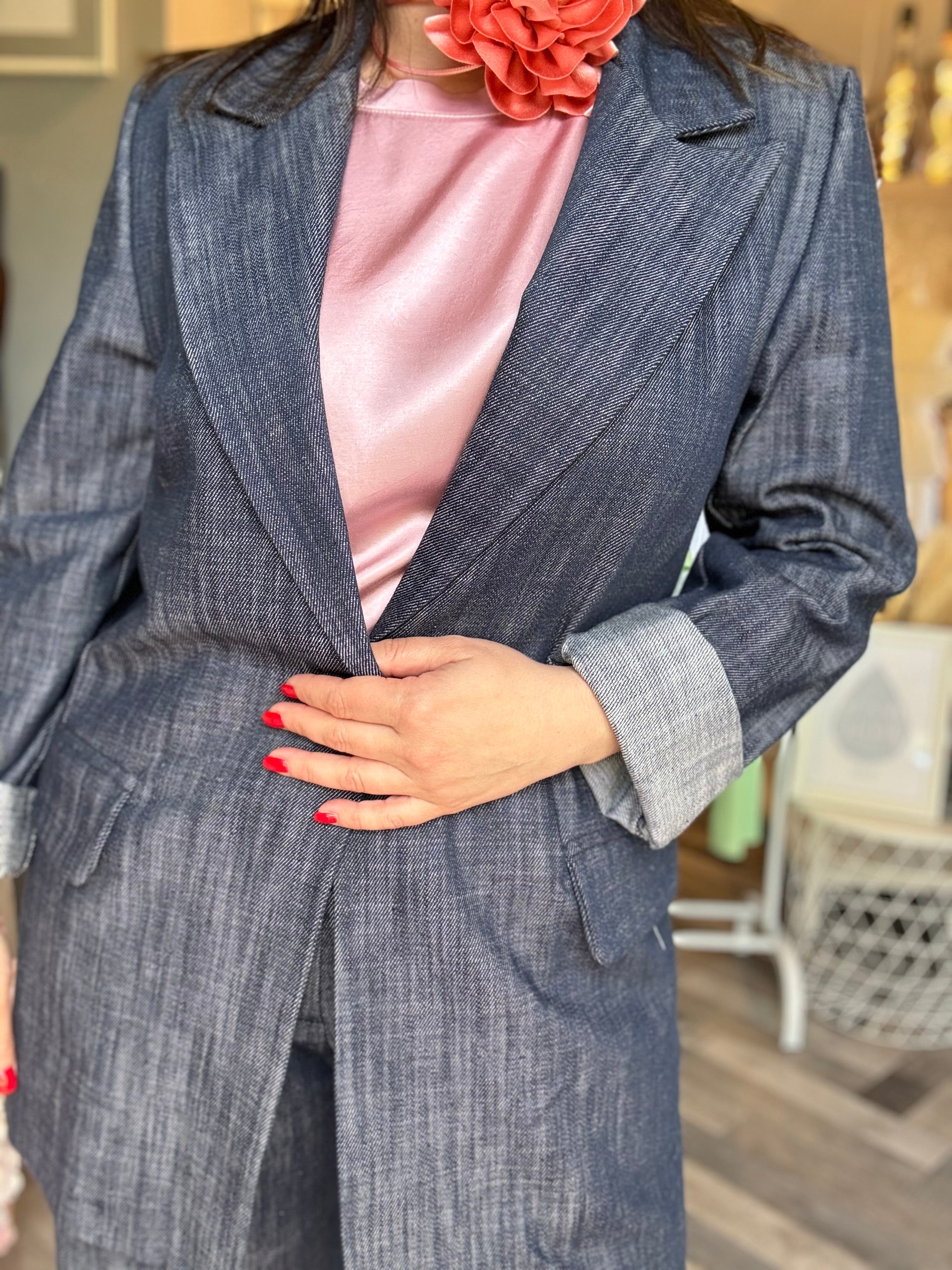 Blazer jeans chambray