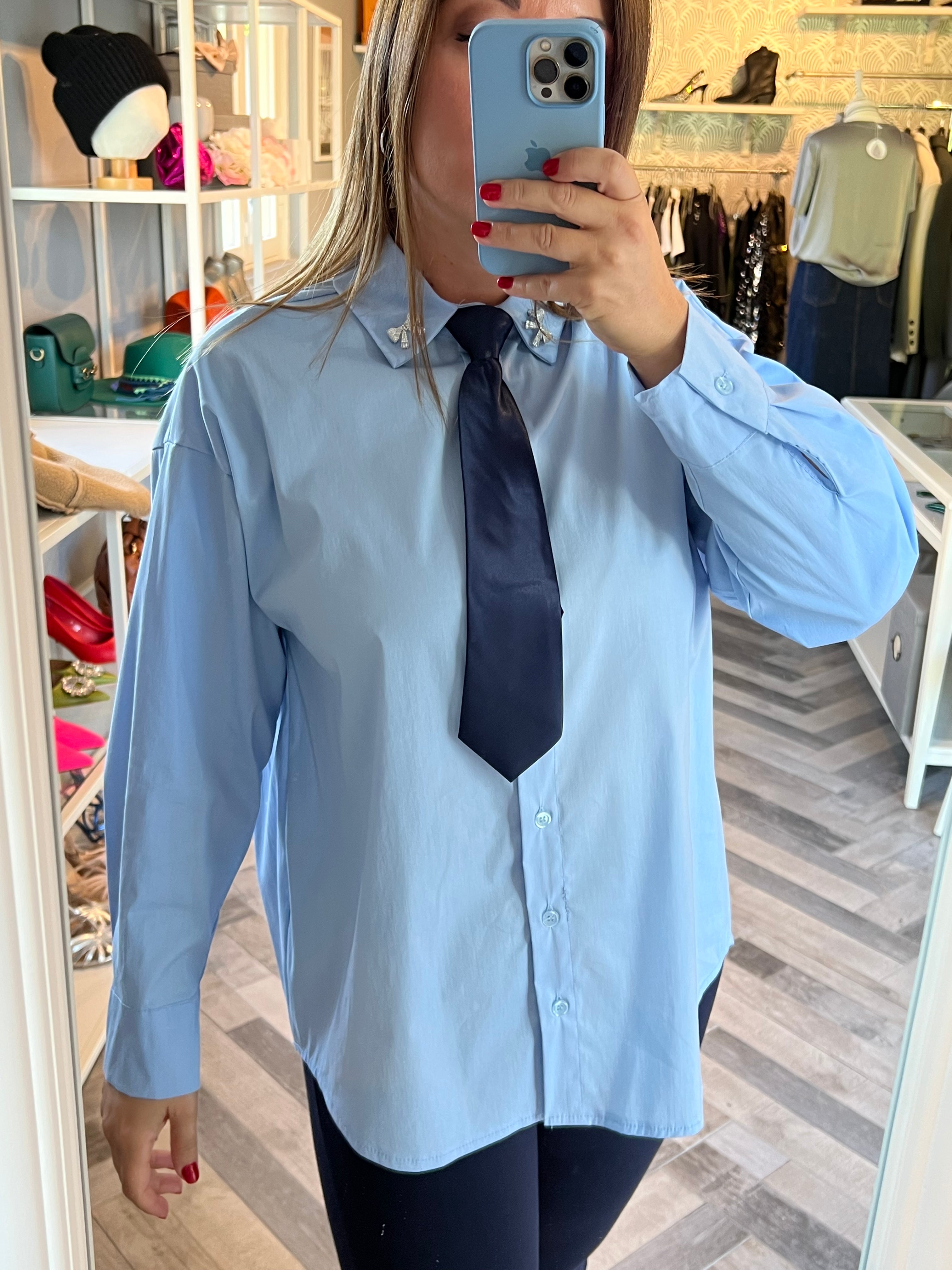 Camicia in cotone elasticizzato