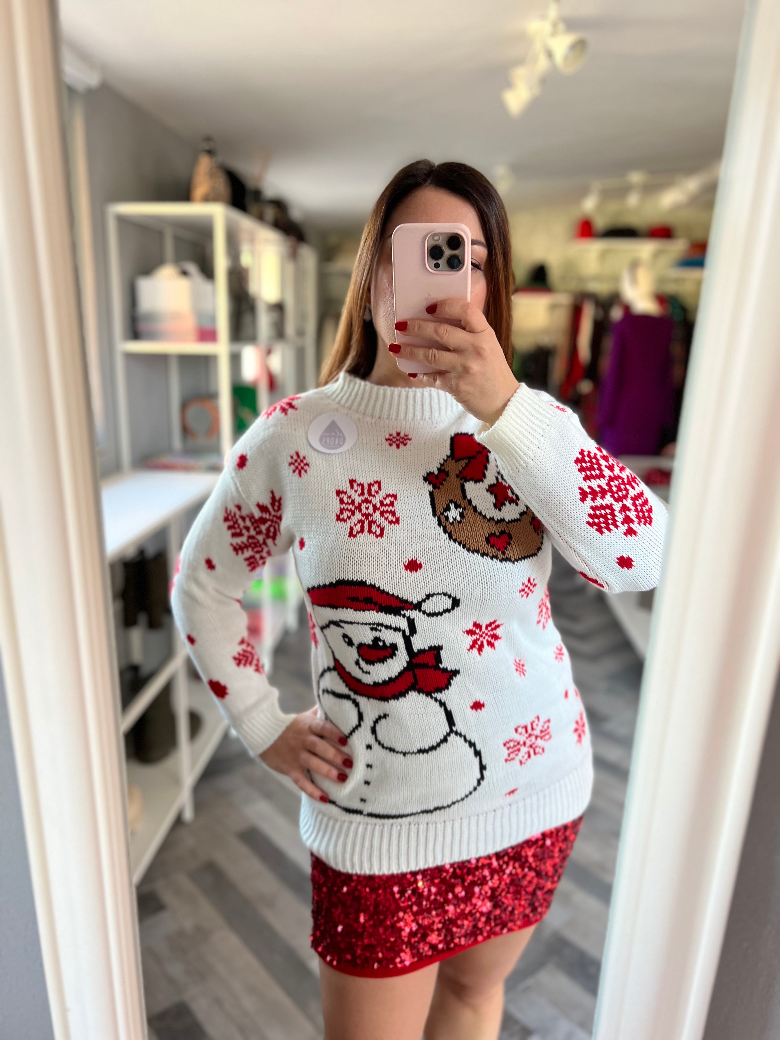 Maglione pupazzo di neve