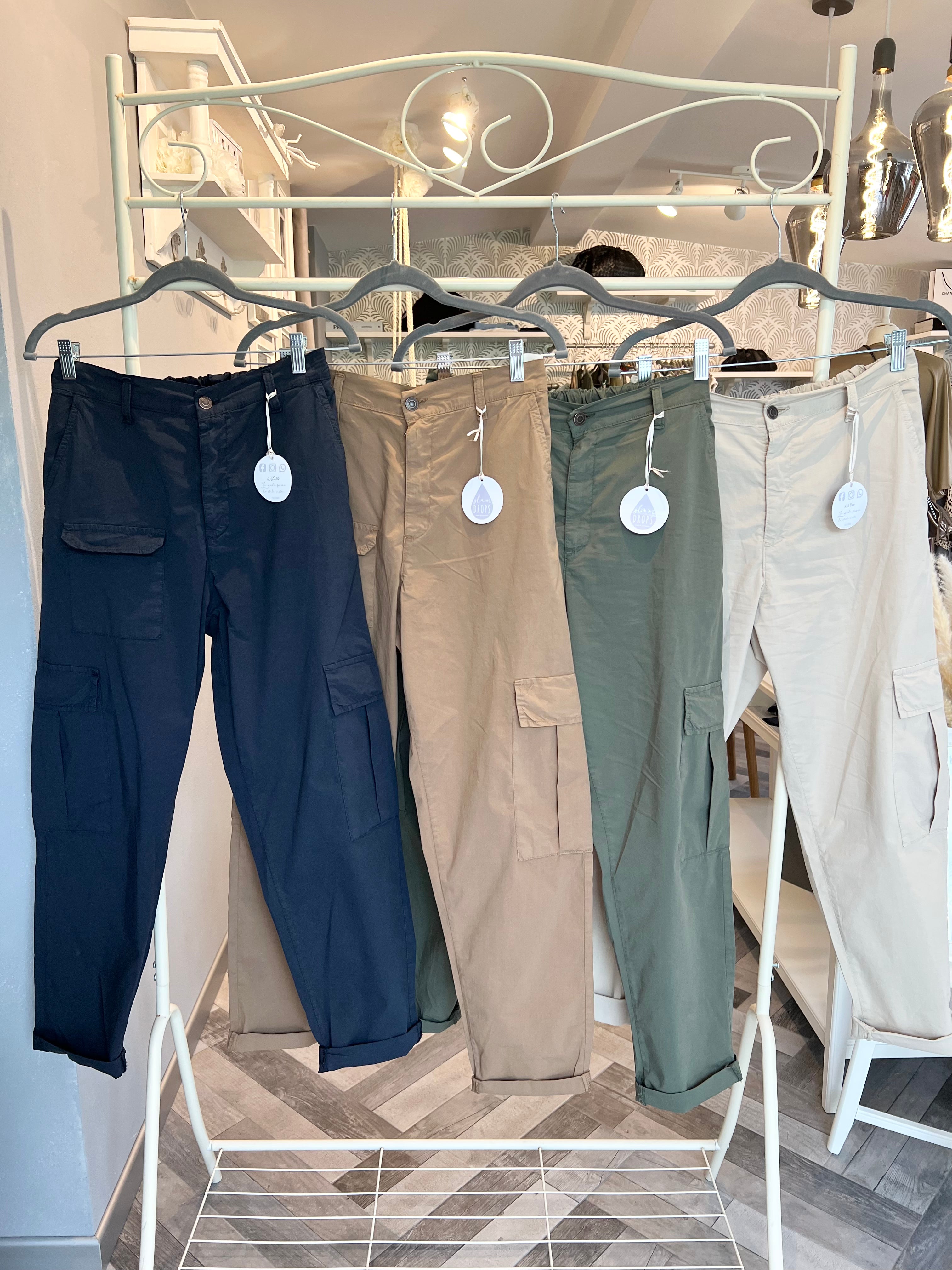 Pantaloni cargo in cotone