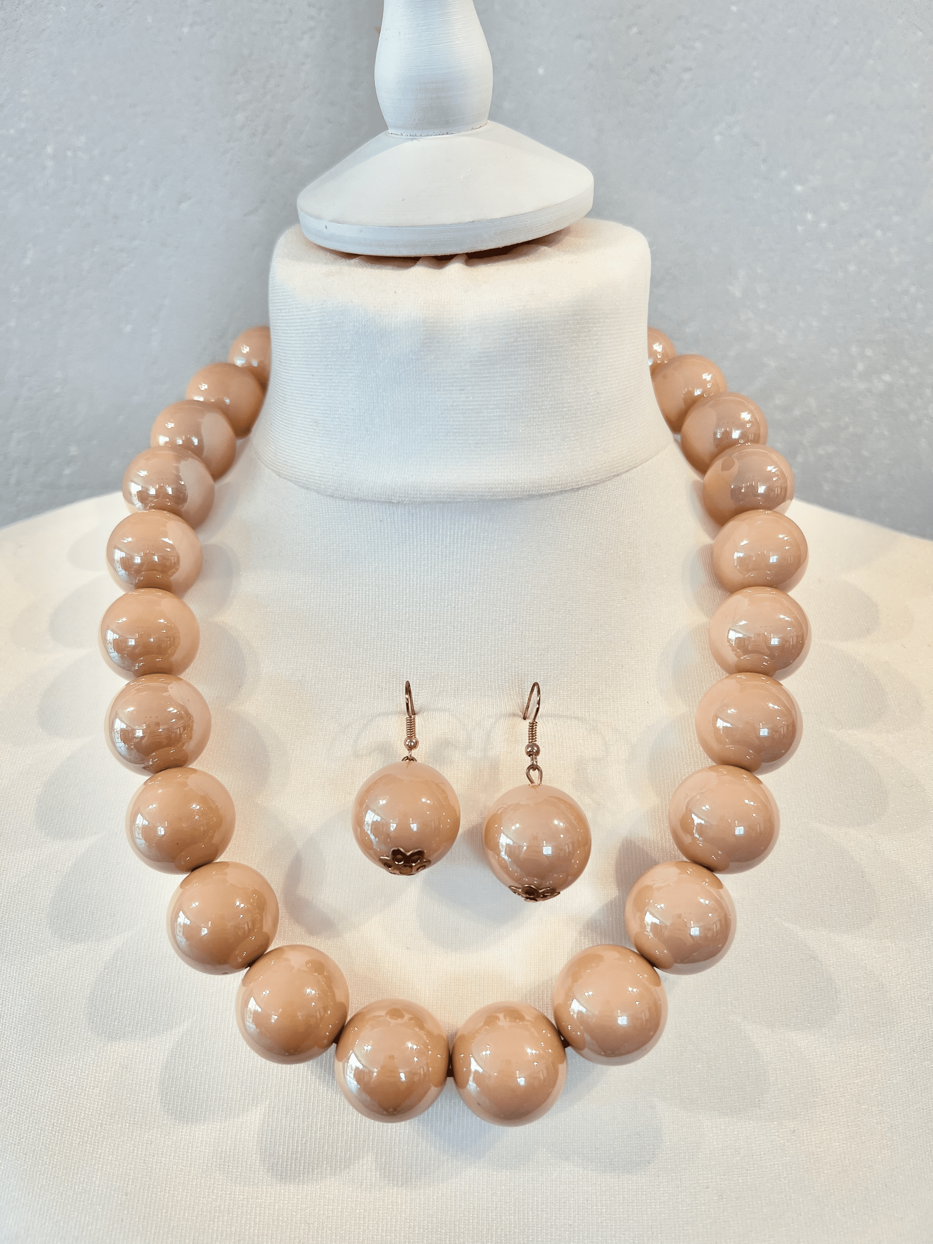 Set collana e orecchini sfera