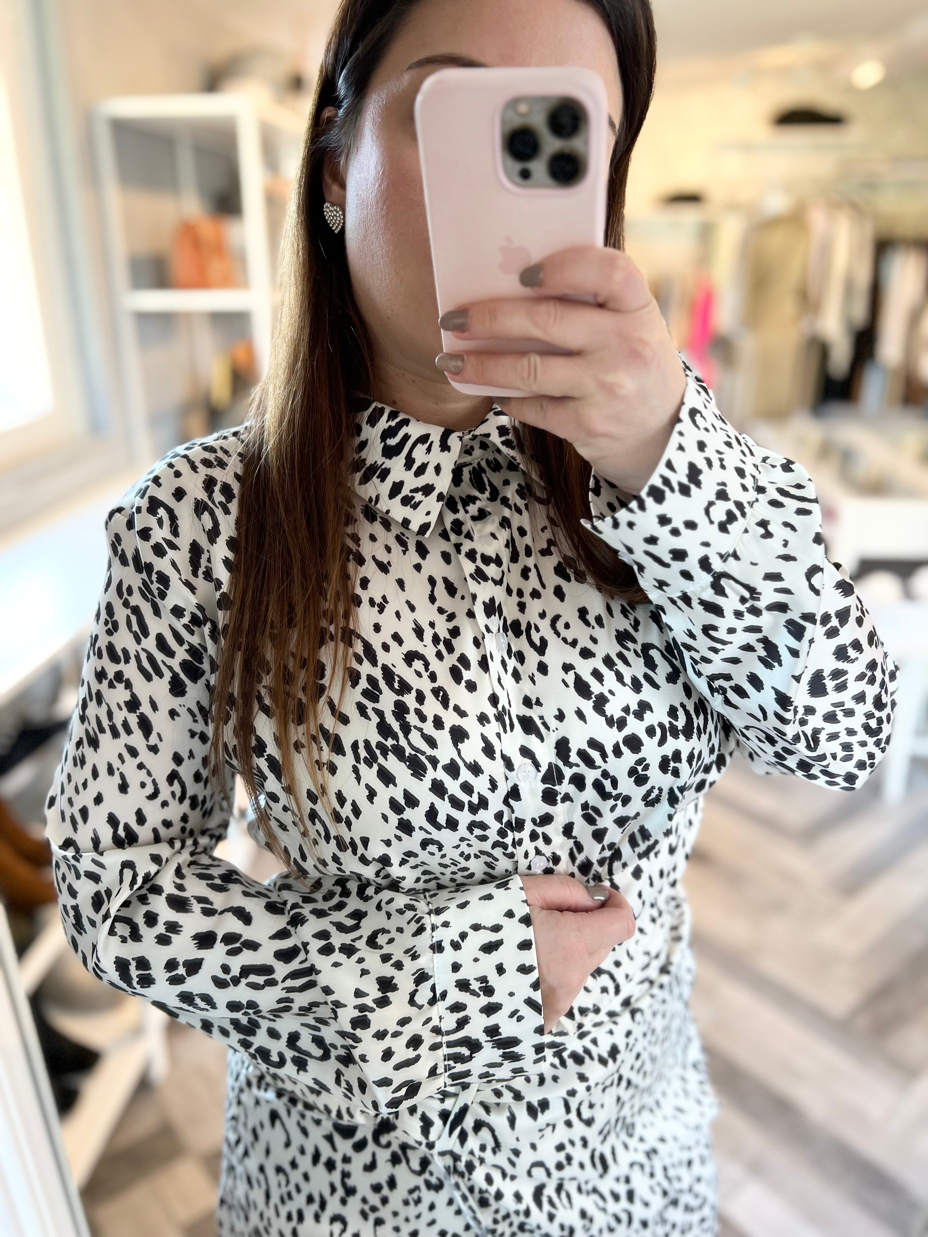 Camicia crop leopardata The Lulù